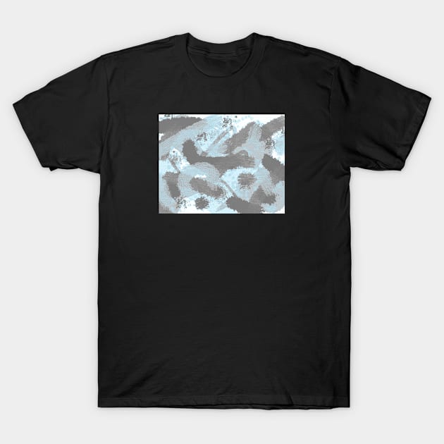 Demiboy Pride Abstract Textural Layered Paint T-Shirt by VernenInk